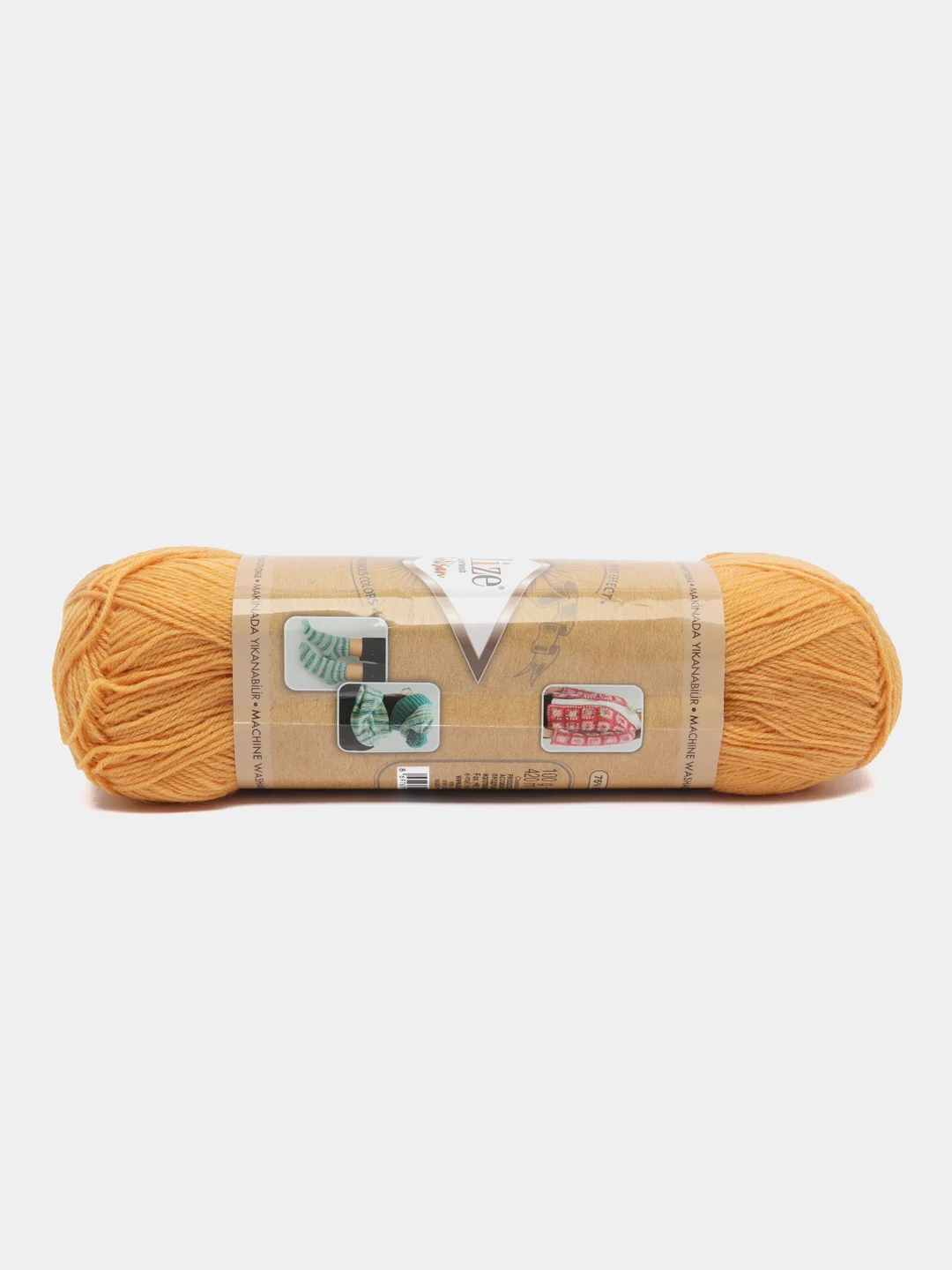 Светло-оранжевый пряжа Носочная Alize Superwash Artisan 75% шерсть, 25% полиамид, 100 г, 420 м