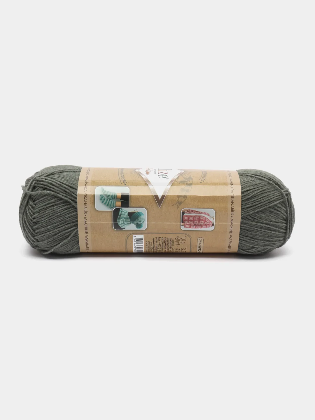 Серый пряжа Носочная Alize Superwash Artisan 75% шерсть, 25% полиамид, 100 г, 420 м