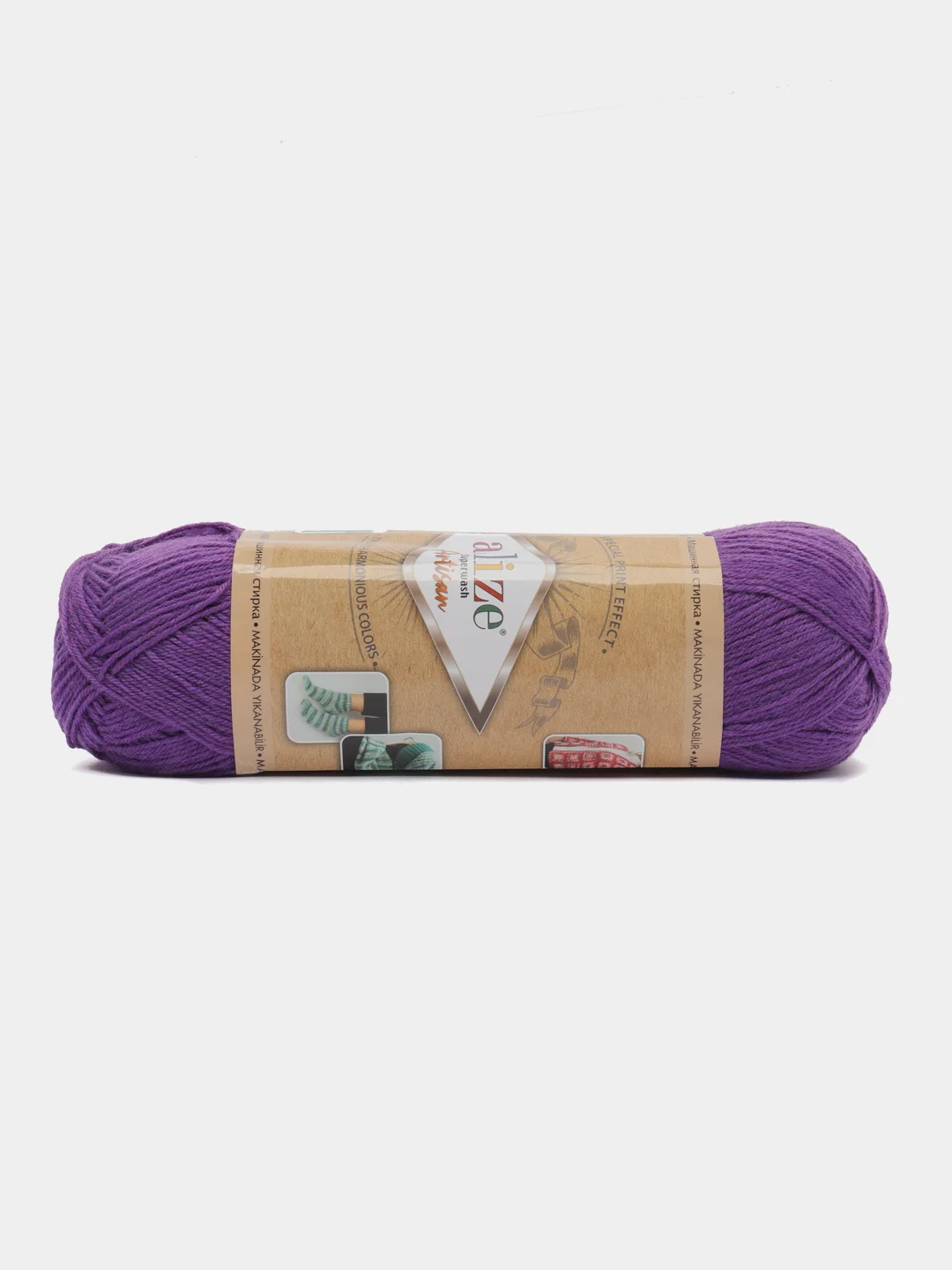 Сиреневый пряжа Носочная Alize Superwash Artisan 75% шерсть, 25% полиамид, 100 г, 420 м