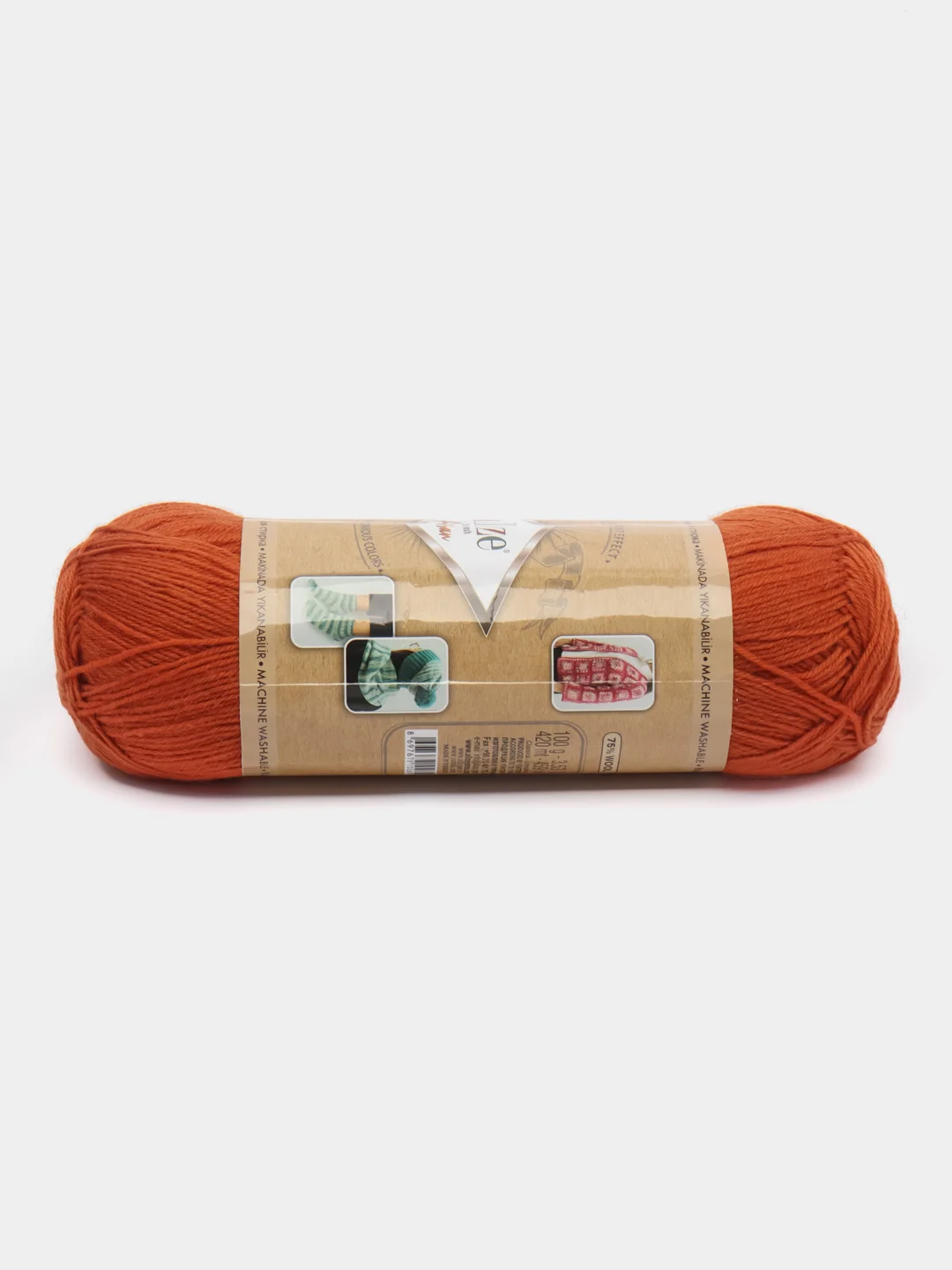 Терракотовый пряжа Носочная Alize Superwash Artisan 75% шерсть, 25% полиамид, 100 г, 420 м