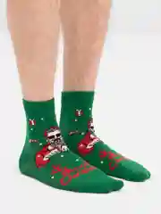 Лайм носки мужские, новогодние