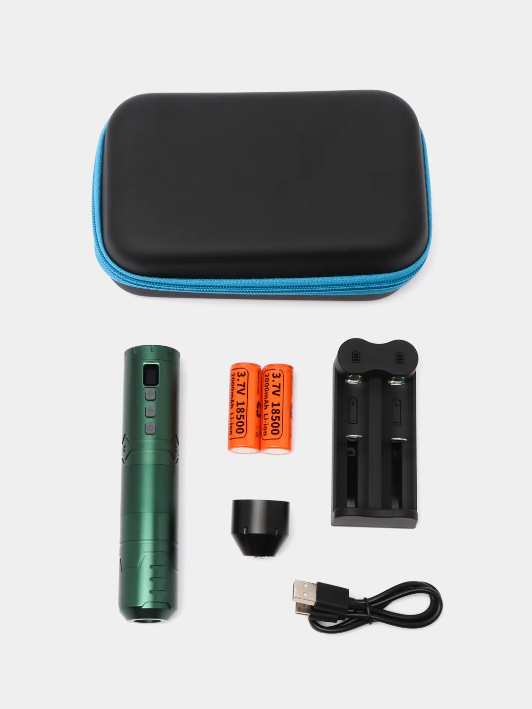Зеленый беспроводная роторная машинка для тату и татуажа Big Wasp Arrow RTM-114 Wireless Pen