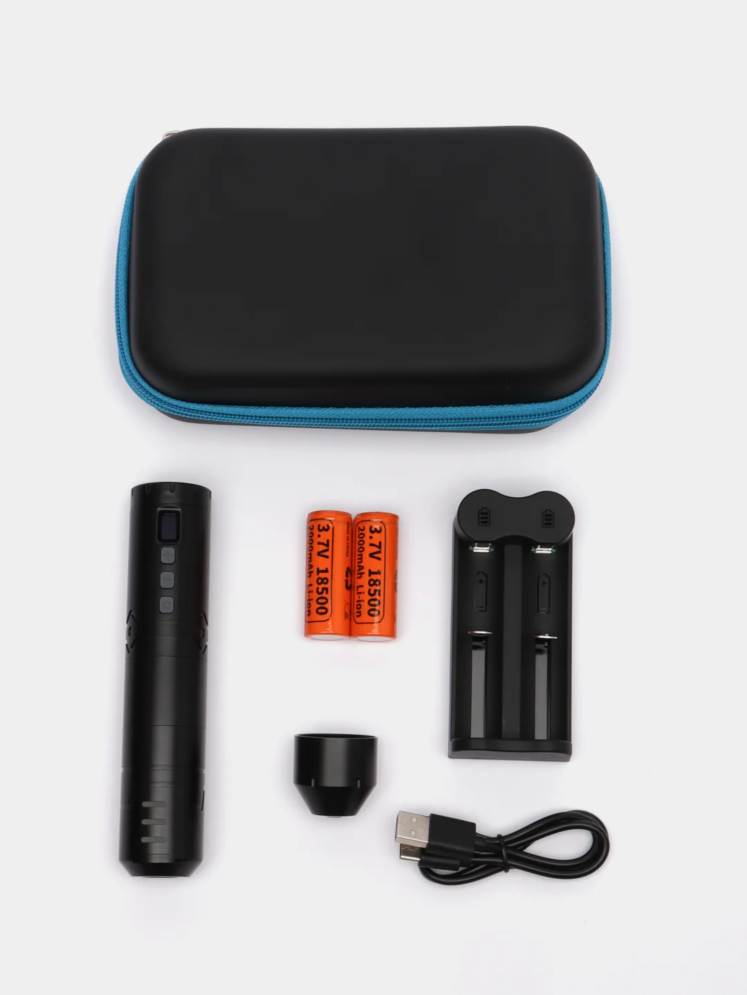 Черный беспроводная роторная машинка для тату и татуажа Big Wasp Arrow RTM-114 Wireless Pen