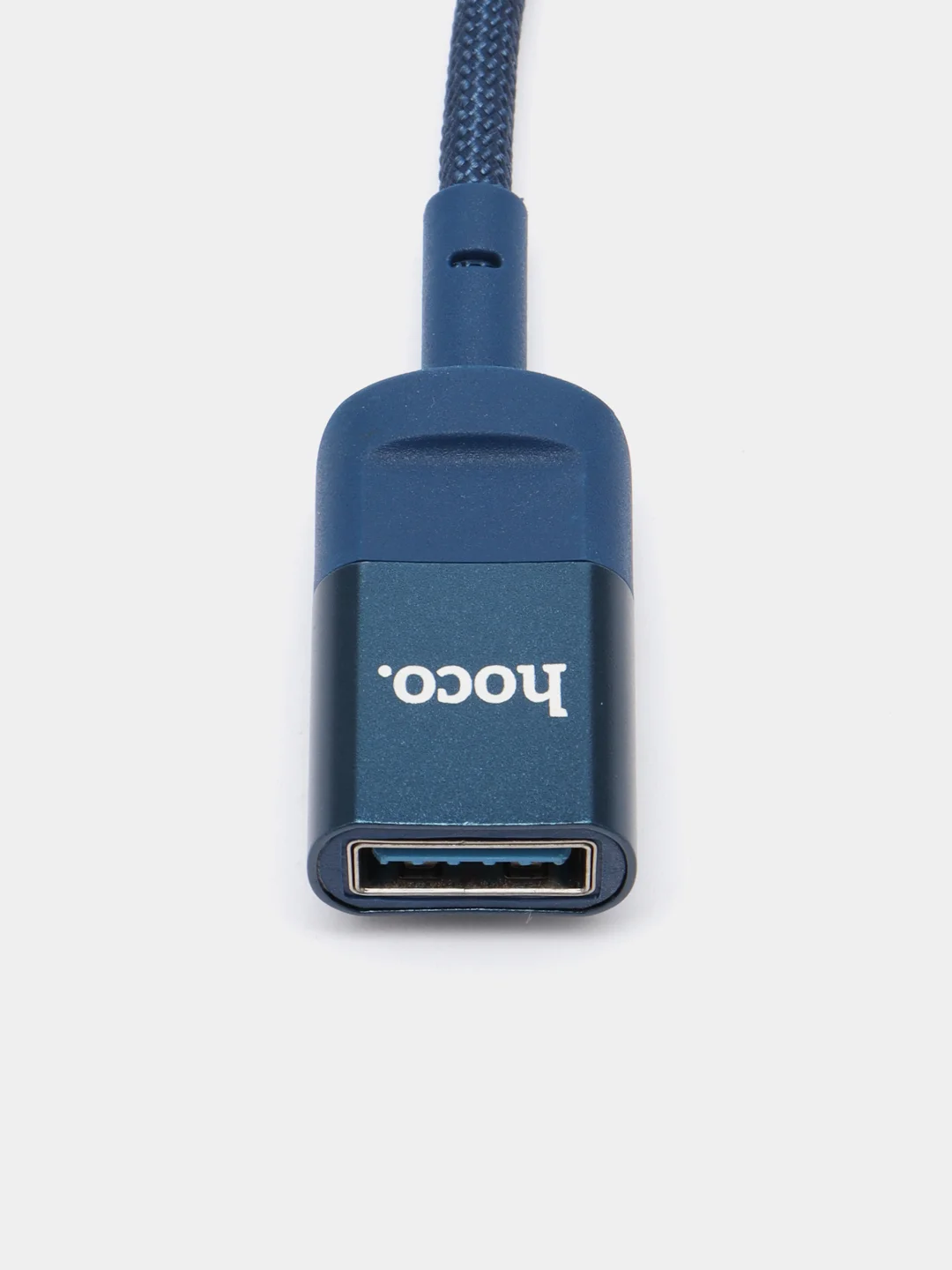 Синий переходник hoco U107 Type-C - USB f - USB 3.0 m, 3.0 A, адаптер переходник 1.2 м