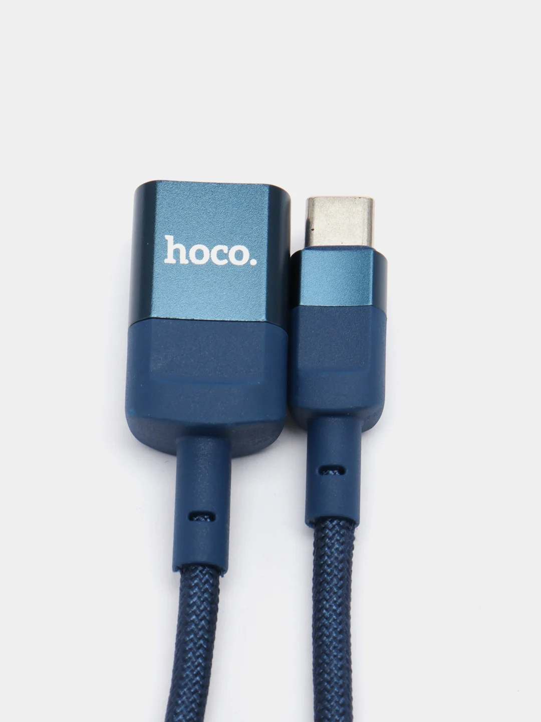 Синий переходник hoco U107 Type-C - USB f - USB 3.0 m, 3.0 A, адаптер переходник 1.2 м
