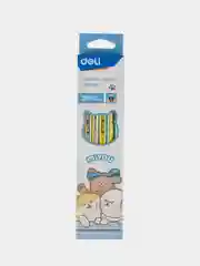 Карандаши чернографитные Deli MiYou EU52600, 2B, с ластиком, 12 штук
