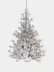 Золотой елочные рождественские, новогодние украшения, игрушки: елочка, звезда, олень, снежинка