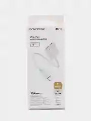 Белый аудио конвертер для iPhone, двойной Lightning, зарядка и аудио, BOROFONE BV11