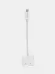 Белый аудио конвертер для iPhone, двойной Lightning, зарядка и аудио, BOROFONE BV11