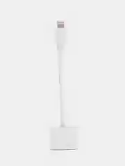 Белый аудио конвертер для iPhone, двойной Lightning, зарядка и аудио, BOROFONE BV11