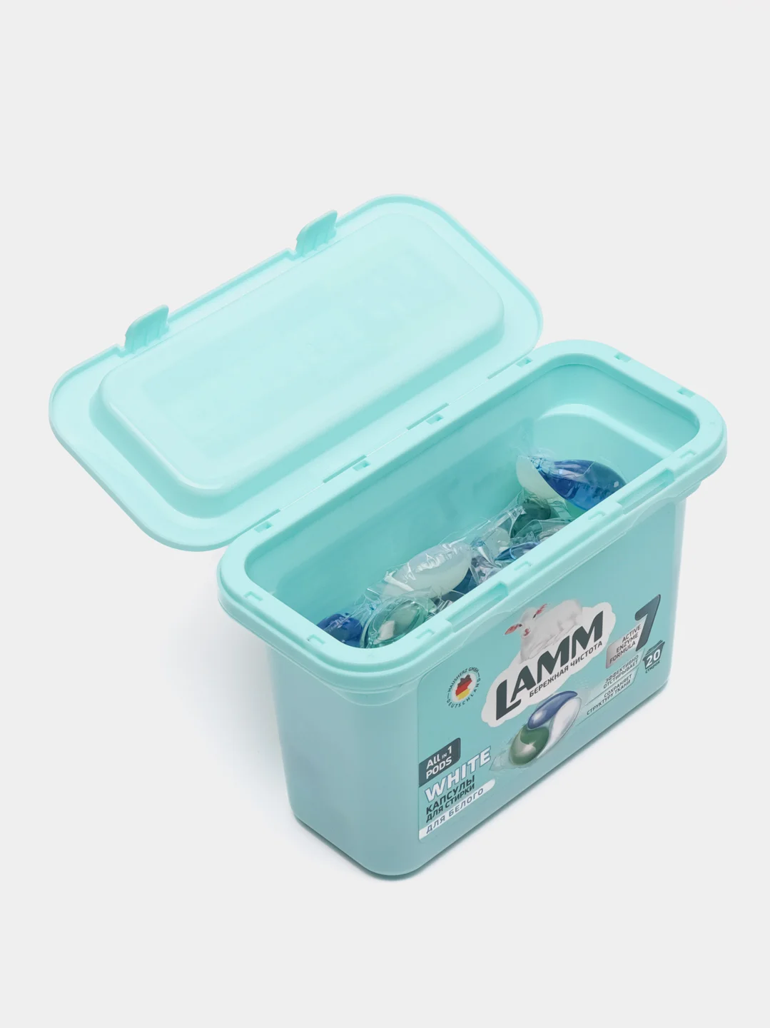 Капсулы для стирки Lamm White для белого белья, бесфосфатные