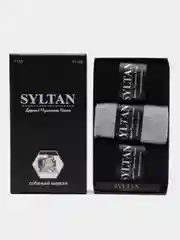 Черный термоноски лечебные мужские Syltan, собачья шерсть, 3 пары + мыло в коробке