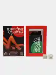 Игра для двоих "Территория соблазна. Скрытые желания", 50 карт, 2 неоновых кубика, 18+