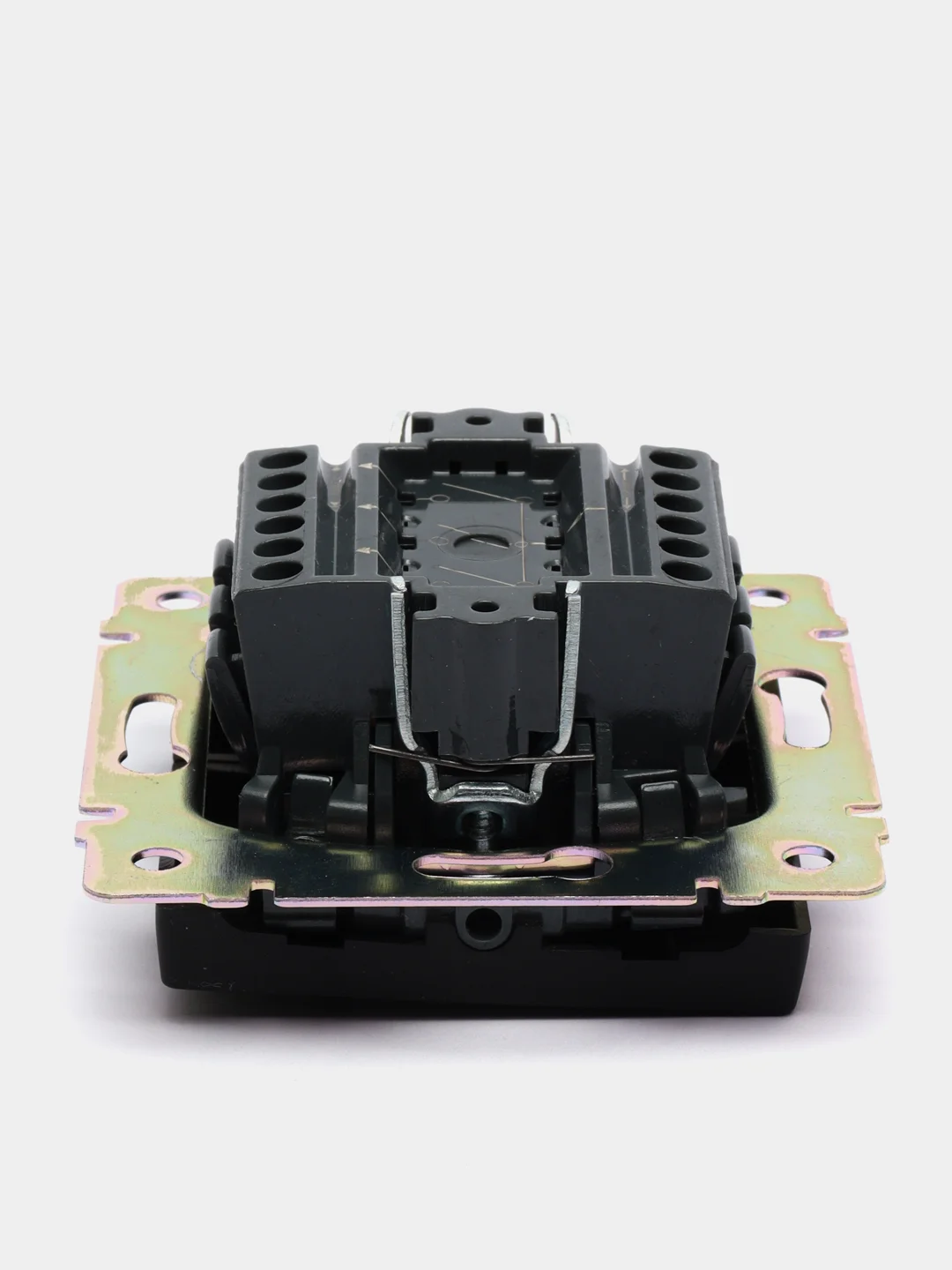 Выключатель трехклавишный черный матовый 10А механизм  Werkel WL08-SW-3G W1130008
