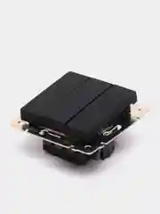 Выключатель трехклавишный черный матовый 10А механизм  Werkel WL08-SW-3G W1130008