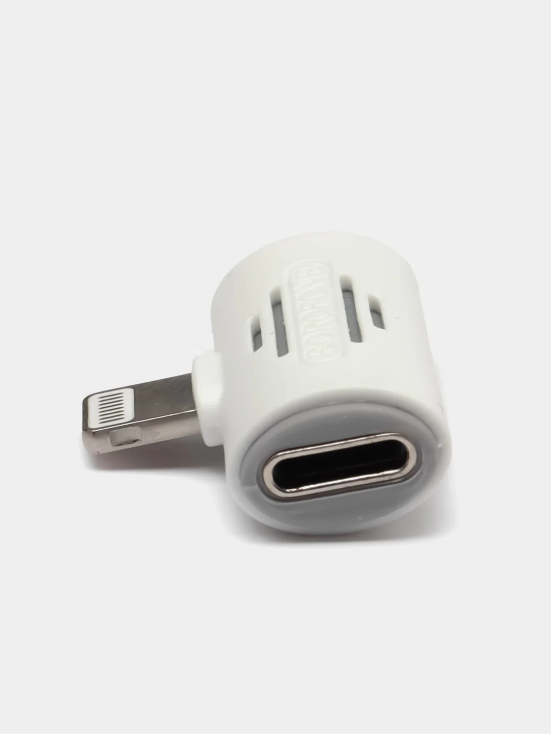 Белый переходник для iPhone зарядка с музыкой Borofone BV6, 8 pin - 2 х 8pin(f)
