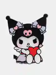 Черный подарочный набор "Kuromi and Melody" бокс, самонаборный брелок + значок
