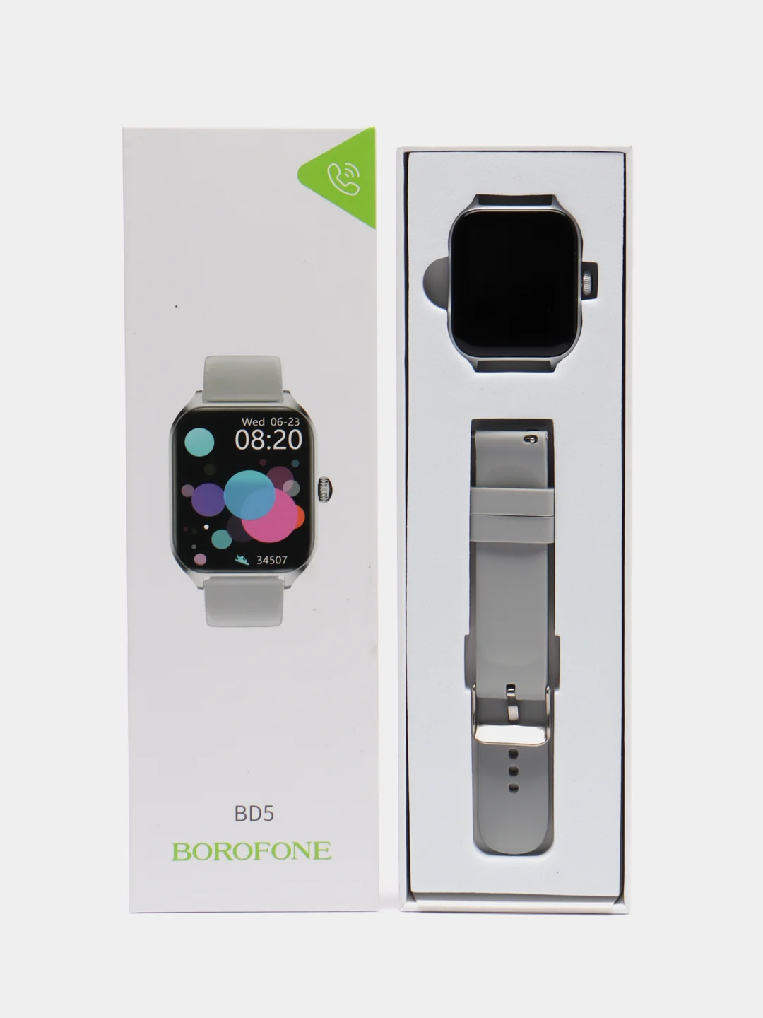 Серый умные часы Borofone BD5, фитнес браслет, смарт часы, спортивные