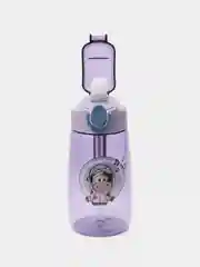 Розовый бутылка для воды, детская, с трубочкой, с замком, 480 мл