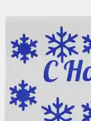 Синий снежинки-наклейки