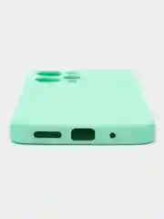 Салатовый чехол для Xiaomi Redmi 12, Redmi 12C, редми 12 с защитой камеры, с текстильной подложкой