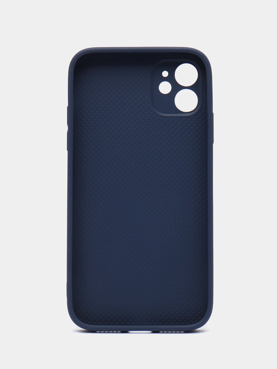 Темно-синий чехол силиконовый для iPhone 11, со стеклянной панелью, с защитой для камеры