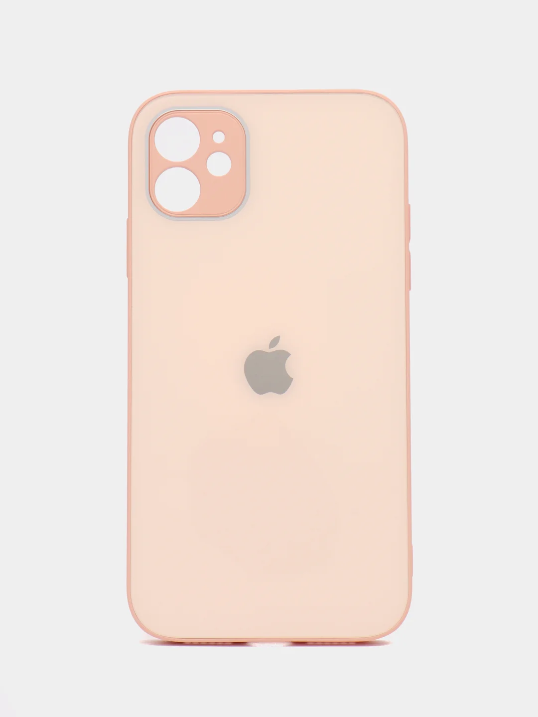 Карамельный чехол силиконовый для iPhone 11, со стеклянной панелью, с защитой для камеры