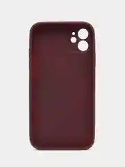Тёмно-бордовый чехол силиконовый для iPhone 11, со стеклянной панелью, с защитой для камеры