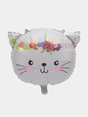 Шар фольгированный "Милая кошечка, кошка белая", 55 см