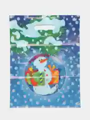 Молочный пакет новогодний 30 х 40 см, 35 мкм