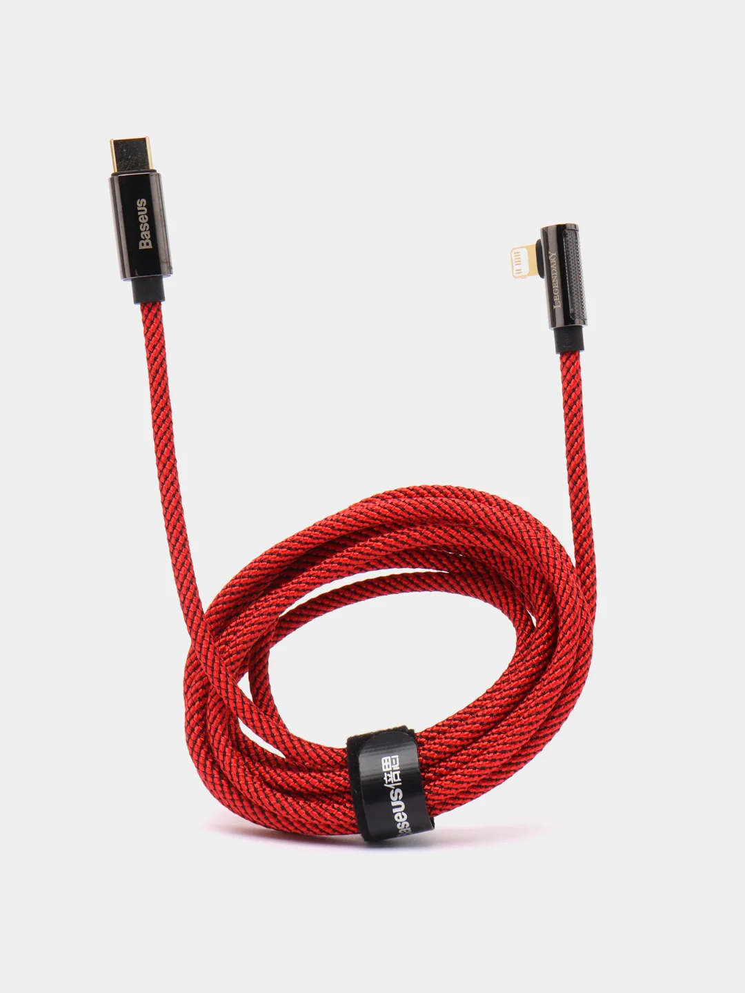 Красный кабель зарядный угловой Baseus Type-C/Lightning, Tipe-C/Type-C (для iPhone и для Android)