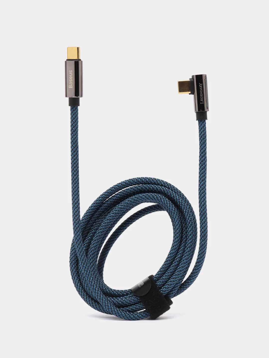 Синий кабель зарядный угловой Baseus Type-C/Lightning, Tipe-C/Type-C (для iPhone и для Android)