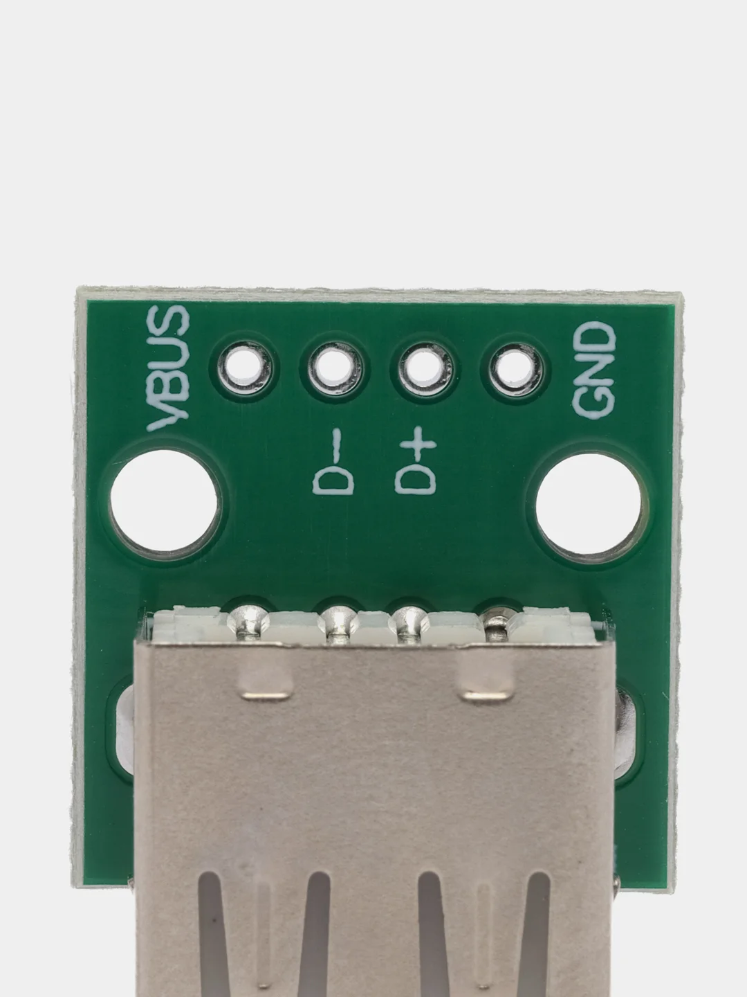USB 2.0 разъем, гнездо на плате под пайку DIP 2,54 мм