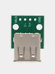 USB 2.0 разъем, гнездо на плате под пайку DIP 2,54 мм
