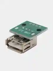 USB 2.0 разъем, гнездо на плате под пайку DIP 2,54 мм
