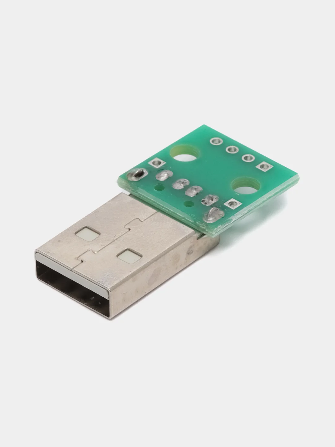 USB 2.0 штекер на плате под пайку DIP 2,54 мм