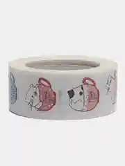 Стикеры наклейки котики, 500 штук, набором рулоном, надпись Thank you (Спасибо)