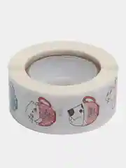 Стикеры наклейки котики, 500 штук, набором рулоном, надпись Thank you (Спасибо)