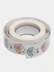 Стикеры наклейки котики, 500 штук, набором рулоном, надпись Thank you (Спасибо)