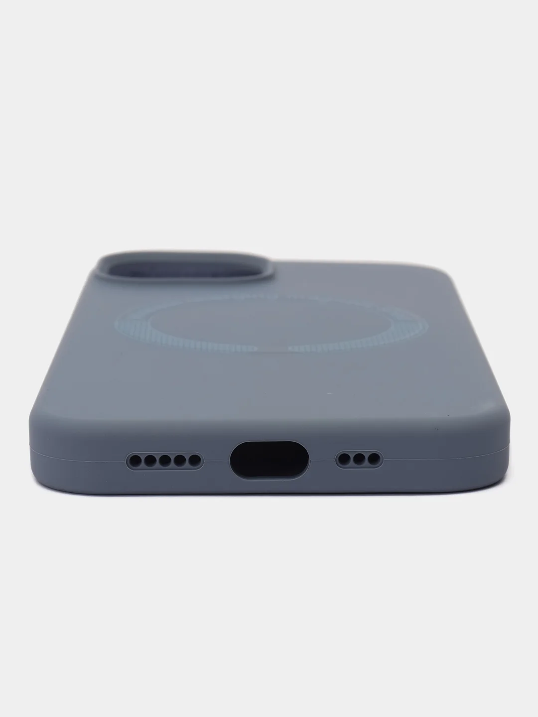 Синий меланж чехол-накладка для iPhone 11, iPhone 15, 15 pro, 13, 14, 14 Pro, 12, с поддержкой MagSafe