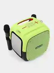 Желтый портативная Bluetooth колонка Hopestar Party One, 80 Вт, с двумя беспроводными микрофонами