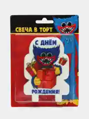 Синий свеча в торт Хаги Ваги, свечи Хаги Ваги, набор свечей для торта