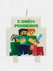 Разноцветный свечи для торта Майнкрафт, свеча "Крипер"