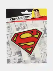 Красный свечи в торт с "Супергероями", "Бэтмен", "Супермен", "Мстители"