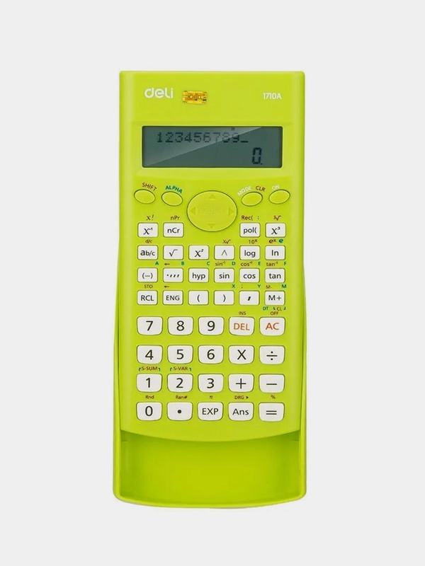Калькулятор научный Deli E1710A, 240 функций, батарейки, 162х84мм, зеленый