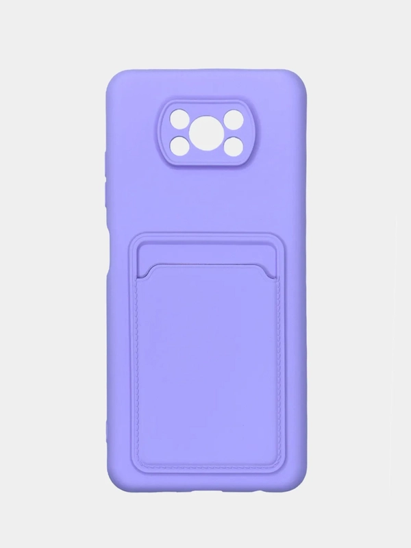 Чехол Poco X3 / Poco X3 Pro (Поко Х3 Про) силиконовый с карманом для карты