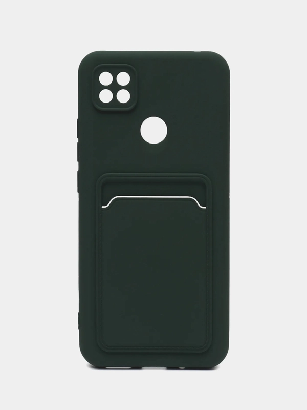 Чехол Xiaomi Redmi 9C, Redmi 9C NFC, Redmi 10A, Редми 10А силиконовый с карманом для карты