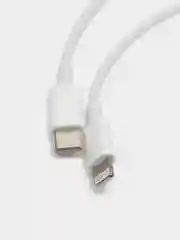 Белый кабель зарядный iPhone USB-C to Lightning, 1 м