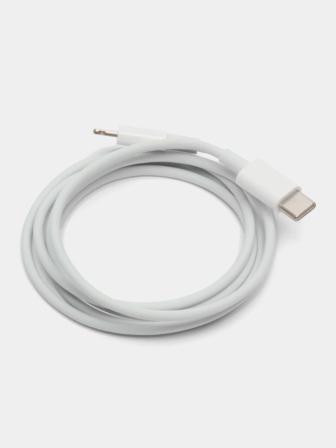 Белый кабель зарядный iPhone USB-C to Lightning, 1 м