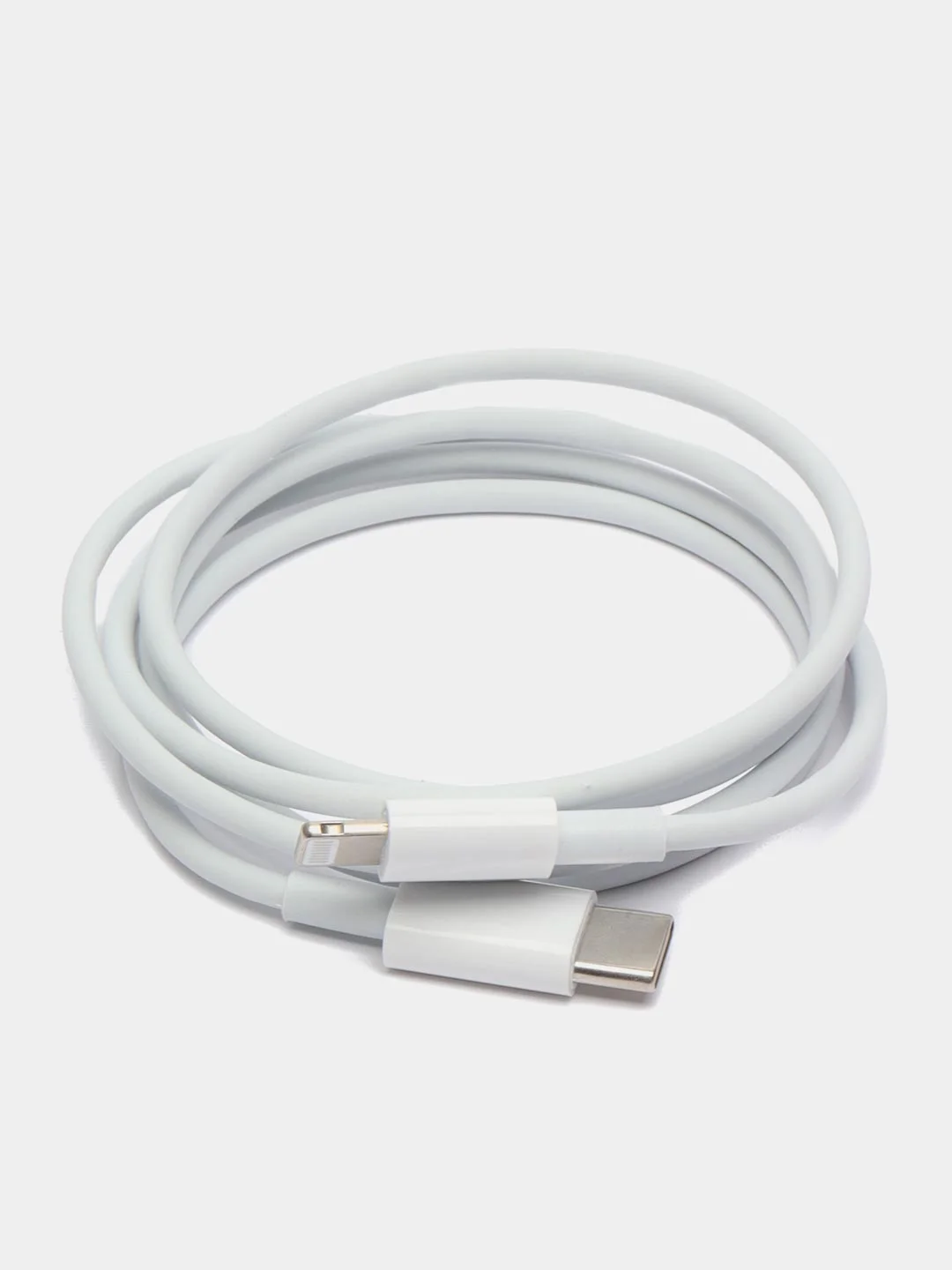 Белый кабель зарядный iPhone USB-C to Lightning, 1 м